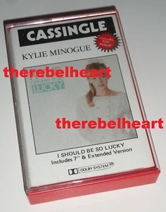 KYLIE MINOGUE I Should Be So Lucky 1987 AUSTRALIAN CASSETTE SINGLE Poster - RARE - Picture 1 of 3