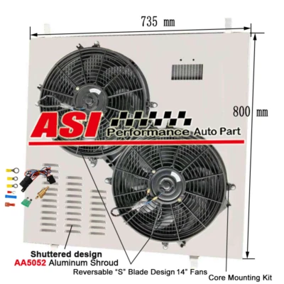 Radiator Fan+Shroud+Relay For 2005-07 Ford F250 F350 F450 F550 6.0L Powerstroke - Image 1 of 4