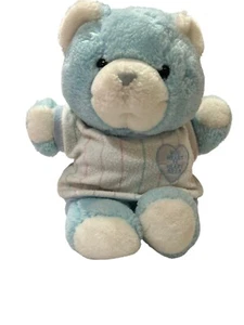 Pigiama Cuore a Cuore Orso Blu1986 Chosun Vintage Peluche Righe FUNZIONANTE - Foto 1 di 8