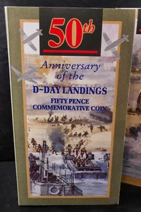 *Kengo* 1994 United Kingdom 50th Anniversary D-Day WWII Commemorative coin @E65 - Bild 1 von 4