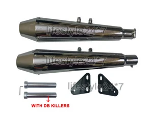 Royal Enfield GT Continental 650 AEW TE 101 Exhaust Muffler Silencer Chromed - Picture 1 of 6