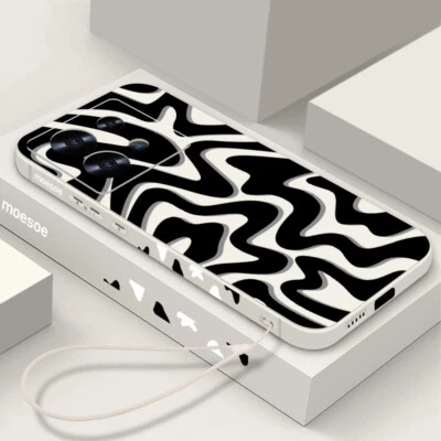 For Xiaomi 13T 12T 11T Redmi Note 13 12 11 10 Pro Stripe Lanyard TPU Phone Case - Image 1 of 4