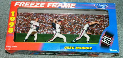 NEW Starting Lineup Freeze Frame Greg Maddux 3 FIGURES Atlanta Braves 1998 Cover