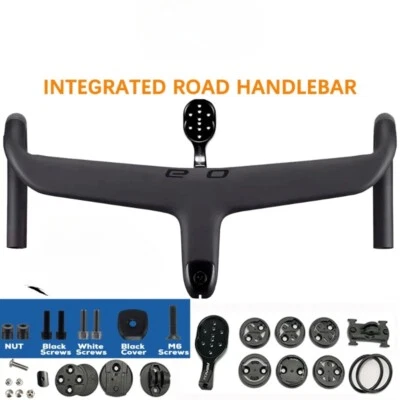 Manubrio integrato carbonio bici strada percorso interno abitacolo Di2 stelo 6 gradi - Immagine 1 di 4