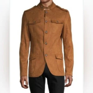 RON TOMSON Faux Suede Safari Jacket Size Large NWT - Picture 1 of 12