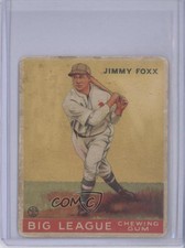 1933 Goudey Big League Chewing Gum R319 Jimmie Foxx #29 Rookie RC HOF