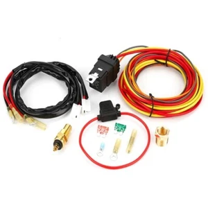 Car RelaysCooling Fan Wiring Harness Kit 185 Degree On 165 Off Thermostat Switch - Picture 1 of 8