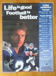 1996 Life is Good FOOTBALL is Better DOUG FLUTIE No. 2 TORONTO ARGONAUTS Poster - Picture 1 of 1