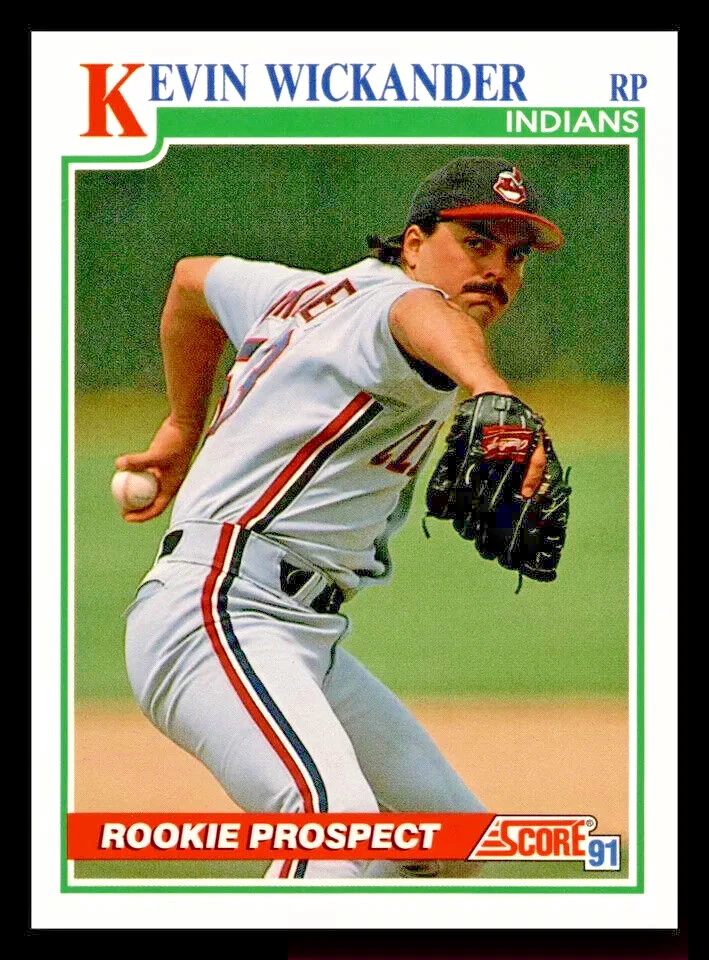 1991  Score   #355 Kevin Wickander   Rookie Prospect   P  Clev Indians FREE ship - Image 1 of 1