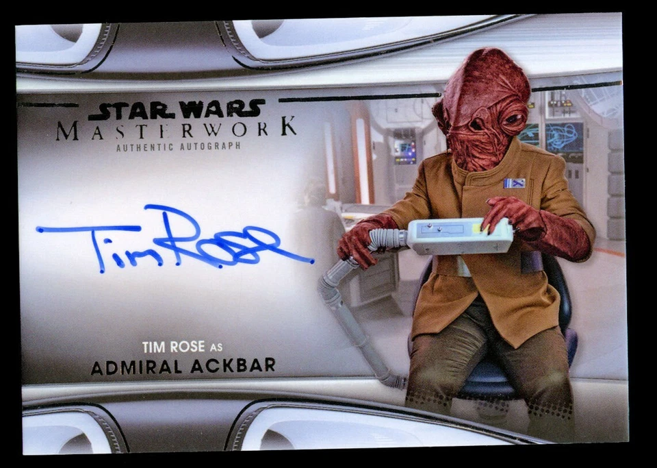 Tim Rose as Admiral Ackbar Autograph 2021 Topps Star Wars Masterwork Auto MWA-TR - Image 1 of 1