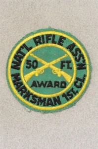 NRA Marksman 1st Class, Rifle 50 Feet Award (patch 1237) - Picture 1 of 2