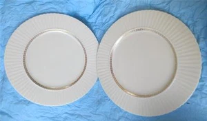 2 platos de cena de porcelana LENOX MARFIL en patrón cretense llave griega - Imagen 1 de 1
