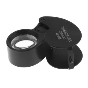 40X Loupe Illuminated Magnifier Glass Eye Jewelers LED Lights Portable5399 - Bild 1 von 10