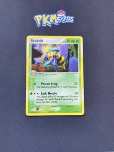 Pokemon Juego de Cartas Coleccionables Beedrill Rojo Fuego y Verde Hoja 1/112 Holo Raro LP. - Imagen 1 de 4
