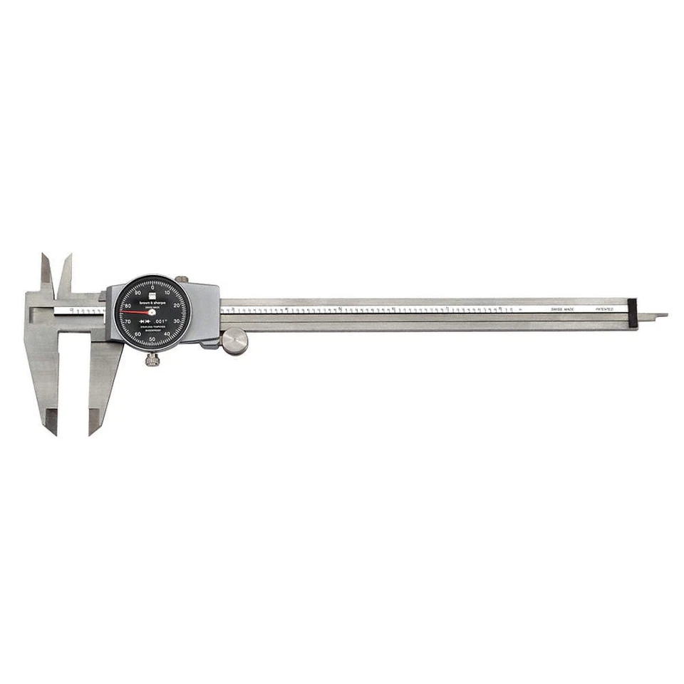 TESA BROWN & SHARPE 599-579-8-5-1 Dial Caliper,Range 0 to 8In,Jaw 1.9In 38N916 - Image 1 of 1
