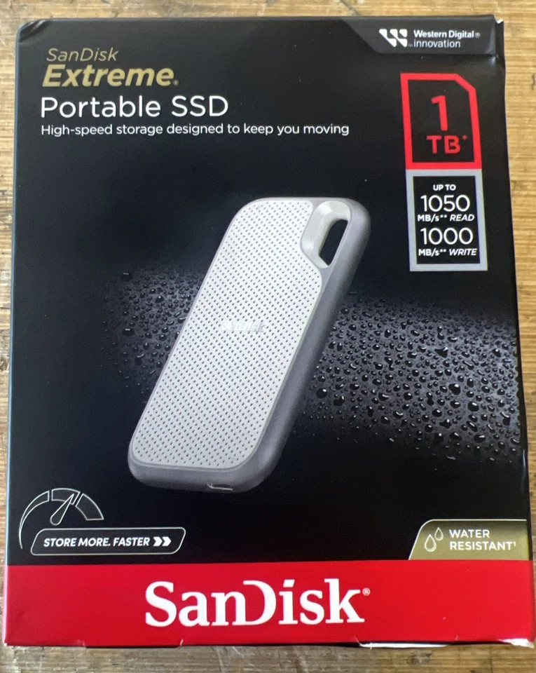 New SanDisk External Extreme Portable SSD 1TB USB-C SSD SDSSDE51-1T00 - Image 1 of 1