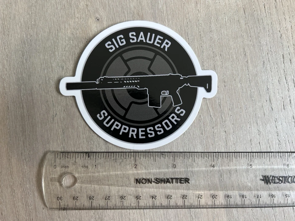 Sig Sauer Suppressors Sticker 4” - Image 1 of 1