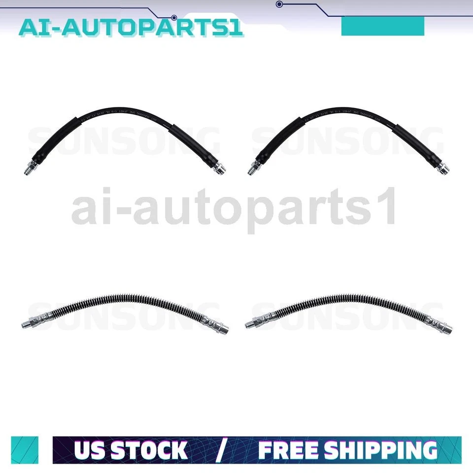 Manguera hidráulica de freno delantera trasera izquierda y derecha 4 piezas para Mercedes-Benz SL500 2006 Foto 1 de 4