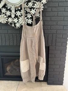 Damen Magnolia Pearl Leinen Patchwork "Love" Overall Einheitsgröße - Bild 1 von 8