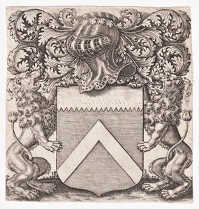 Exlibris - Brinon de Formauville / Normandie Rouen ex-libris bookplate 1620 - Bild 1 von 1