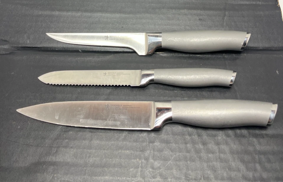 Lote de 3 facas Henckels MODERNIST desossa, utilitário serrilhado, faca utilitária 6" - Imagem 1 de 4