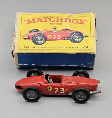 Matchbox Lesney красный гоночный автомобиль Ferrari No 73 лот #12t - Изображение 1 из 4