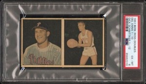 1951 Berk Ross Panel Del Ennis Dick Schnittker PSA 6 **NCAA Basketball Star**