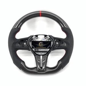 Volante de fibra de carbono apto para Infiniti Q60/Q50/QX50/QX55 2018 2019 2020+ - Imagen 1 de 8