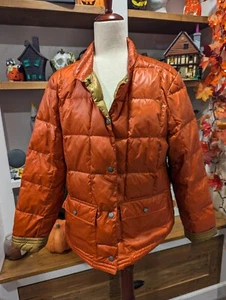 Vintage EDDIE BAUER Down Puffer Jacket Womens XL Packable Gorp Outdoor 550 Retro - Picture 1 of 3