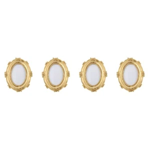 Set of 4 Retro Golden Ornaments Antique Frames Pictures Wall Decor Photo Mother - Picture 1 of 12