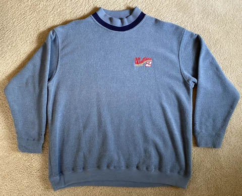 Vintage Rusty Wallace Crewneck Sweatshirt Size Mens XL Blue NCAA 90s Cover