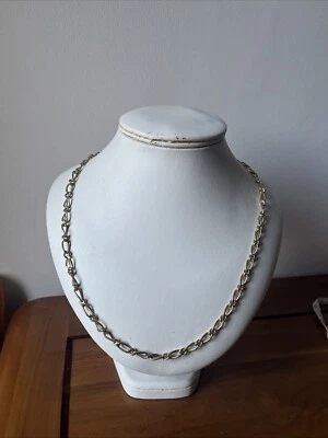 Collar de cadena vintage Pierre Cardin dorado elegante Figaro eslabón ovalado caída de 12" Foto 1 de 4