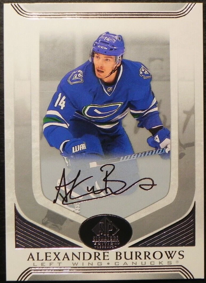 2020-21 20/21 SP Signatures Edition Legends Silver Script #287 Alexandre Burrows - Image 1 of 2