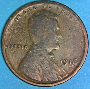 1916 Lincoln Wheat Cent Woody Improper Alloy Mix Error  Beautiful - Picture 1 of 4