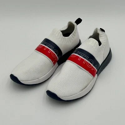 Nautica Logo Knit Women’s Slip On White Navy Red Sneaker Sz 6 NWOT - Image 1 of 4