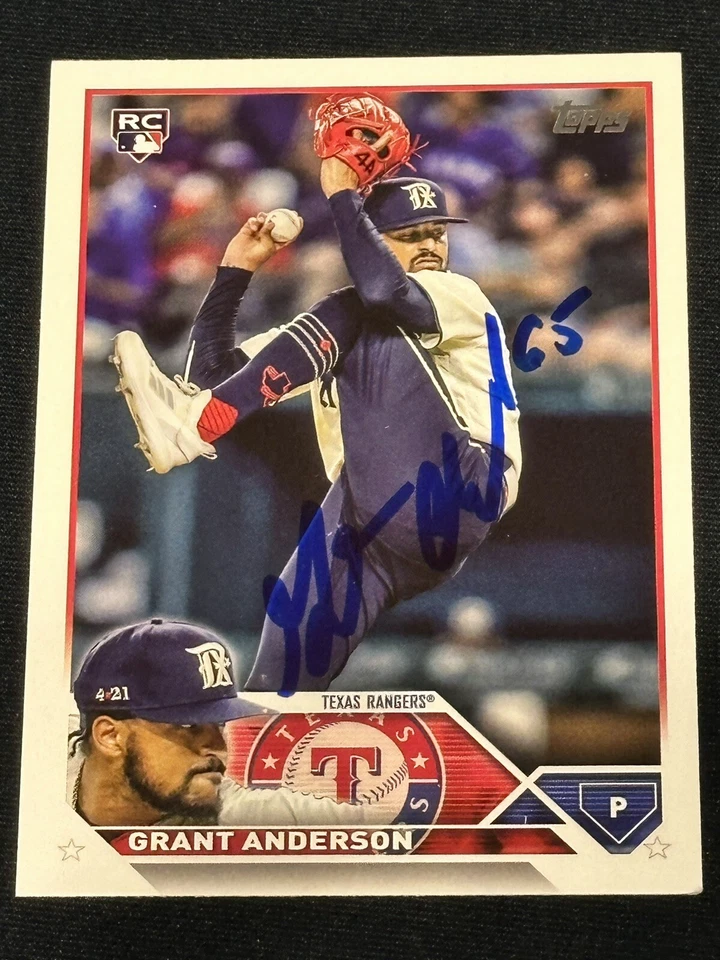 2023 Topps Update Grant Anderson RC #US141 Signed Autographed Auto Rangers Card - Image 1 of 1