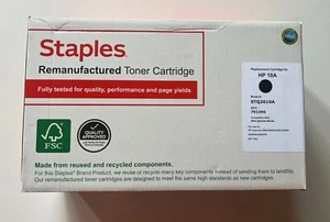 Toner Cartridge Staples Black Standard Yield Replacement HP 10A - Picture 1 of 4