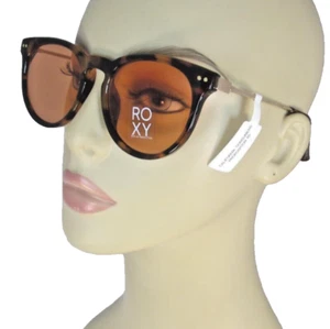 ROXY Tortoise Shell & Gold Frame Oval Rims Sunglasses Orange Lenses RS3003OP-215 - Picture 1 of 10