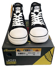 THOROGOOD Warehouse Composite Toe Mens 11M Mid Black Canvas Work Shoes 808-6200