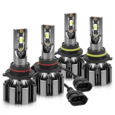 4X 9005 9006 Combo LED Headlight Kit High Low Beam Bulbs 6000K Bright HB3 HB4 US - Image 1 of 4