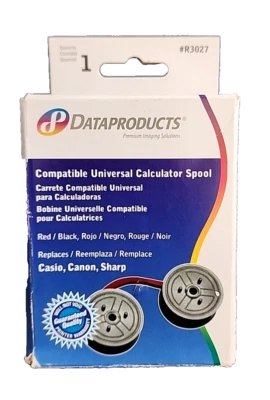 Compatible Universal Calculator Spool R3027 Ribbon Blk/Red DataProducts NEW - Image 1 of 4