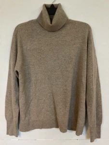 NORDSTROM CASHMERE TURTLENECK SWEATER IN BROWN WOMENS SIZE L LARGE NWOT - Picture 1 of 3