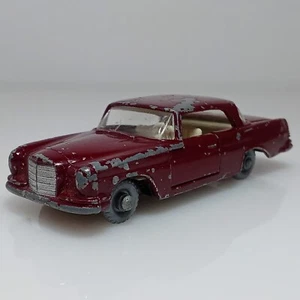 Matchbox Lesney MERCEDES BENZ 220 SE Coupe 53 b2 Maroon SPW NM Grey Wheels RARE - Picture 1 of 24