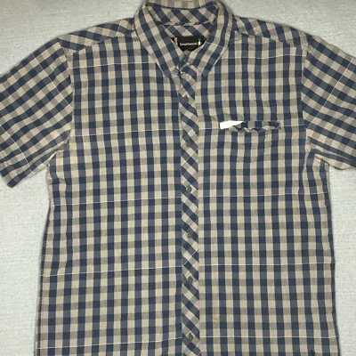 SmartWool Shirt Men’s Medium Blue Plaid Button Down Merino Wool Organic Cotton - Image 1 of 4