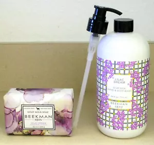 Beekman 1802 LILA DREAM lavado de manos y cuerpo 24 oz y jabón en barra 9 oz ENORME conjunto nuevo - Imagen 1 de 1
