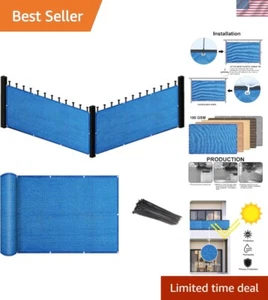 Breathable Outdoor Privacy Screen - Easy to Install, 3'4"x15" Size Available - Picture 1 of 9