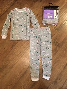 NWT GIRLS (S) 6/6X Cuddl Duds Thermal Warm Layers Waffle Knit 2-Piece Set - Picture 1 of 3