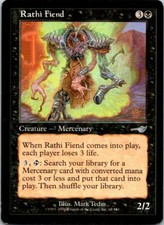 Rathi Fiend Magic The Gathering Nemesis Card Light Play X1