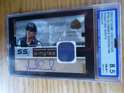 2003 SP Game Used Annika Sorenstam Signature Shirts Auto /375 ISA 8.5 NM-MT - Image 1 of 2