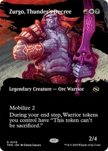 NM Foil R - Zurgo, Thunder's Decree (Borderless): Tarkir: Dragonstorm - Bild 1 von 1